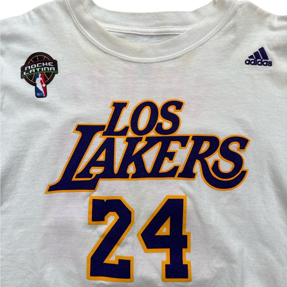 Vintage Los Lakers Noche‎ Latina Kobe Bryant Adidas Men’s T-Shirt Large Rare NBA
